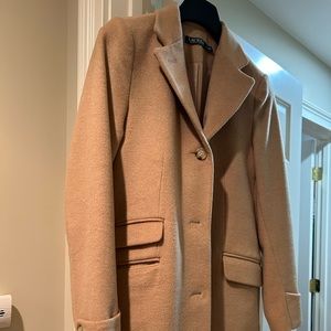 Ralph Lauren camel full length coat ~ size 10
